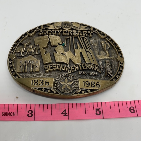 Texas 150th Anniversary Belt Buckle